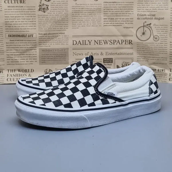 [BUNJANG] Vans Checkerboard Slip-On Shoes (235) / 반스 체커보드 슬립온 235