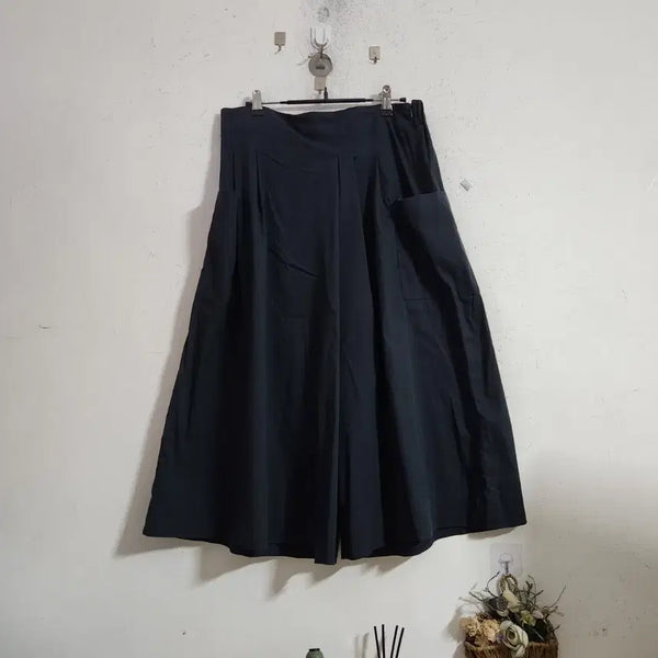 [BUNJANG] Black Wide-Leg Pants / 바스락검정색 와이드 팬츠