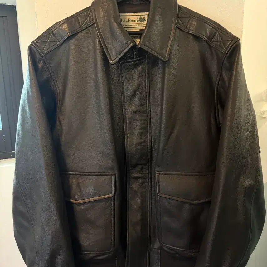 [BUNJANG] L.L.Bean A-2 Goatskin Jacket Dark Brown / L.L.bean Goatskin A2 자켓 L 다크브라운