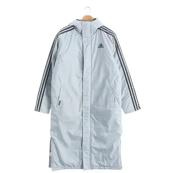 [BUNJANG] Adidas Old School Light Blue Long Training Jacket / 희귀)아디다스 올드스쿨 하늘색 롱 점퍼 트레이닝 자켓 돕바