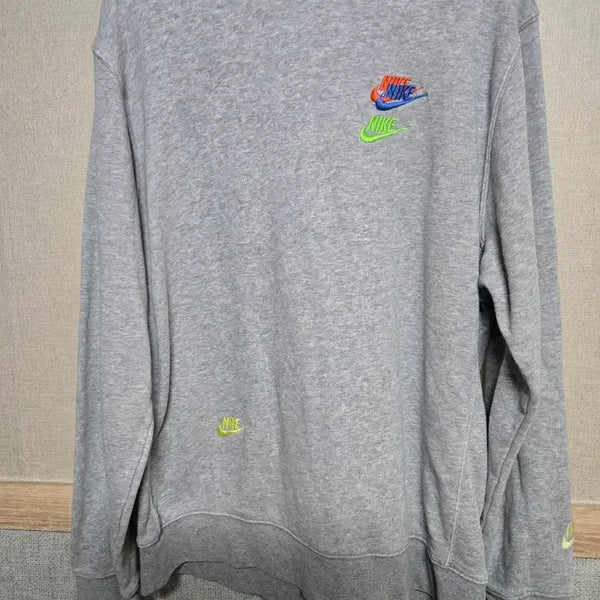 [BUNJANG] Nike Sweatshirt Grey Multi Logo / 나이키 맨투맨 그레이 멀티 로고