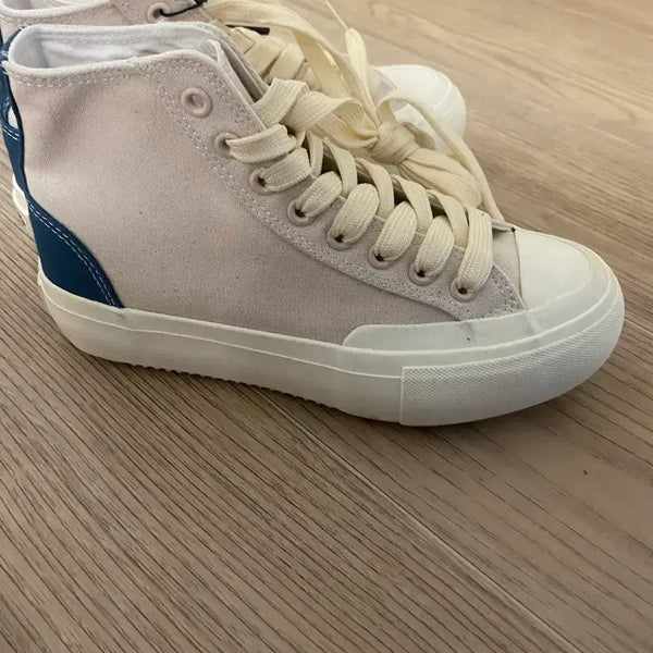[BUNJANG] Converse Chuck Taylor High Beige/Blue / 컨버스 척테일러 하이 베이지/블루