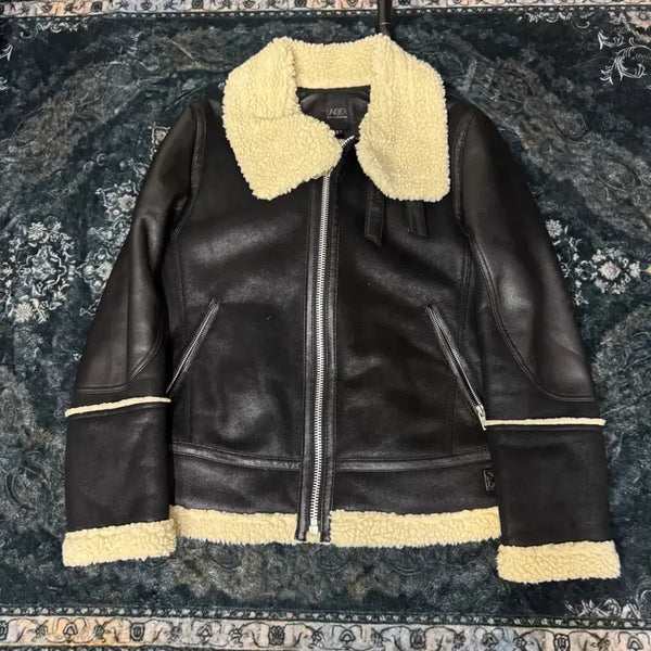 [BUNJANG] Kaiakman Leather Mustang Jacket / 카이아크만 레더 무스탕 자켓