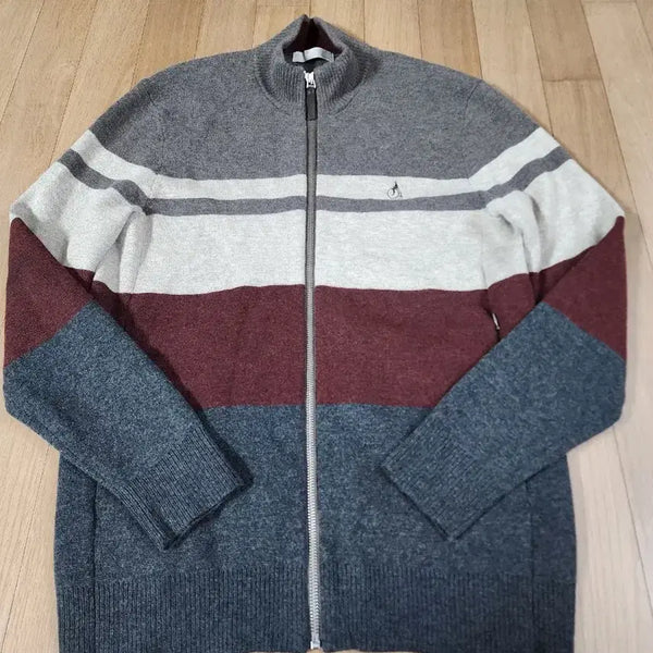 [BUNJANG] Beanpole Zip-Up Wool Knit Jacket / 빈폴 짚업 모 니트 자켓 그레이/아이보리/버건디 100