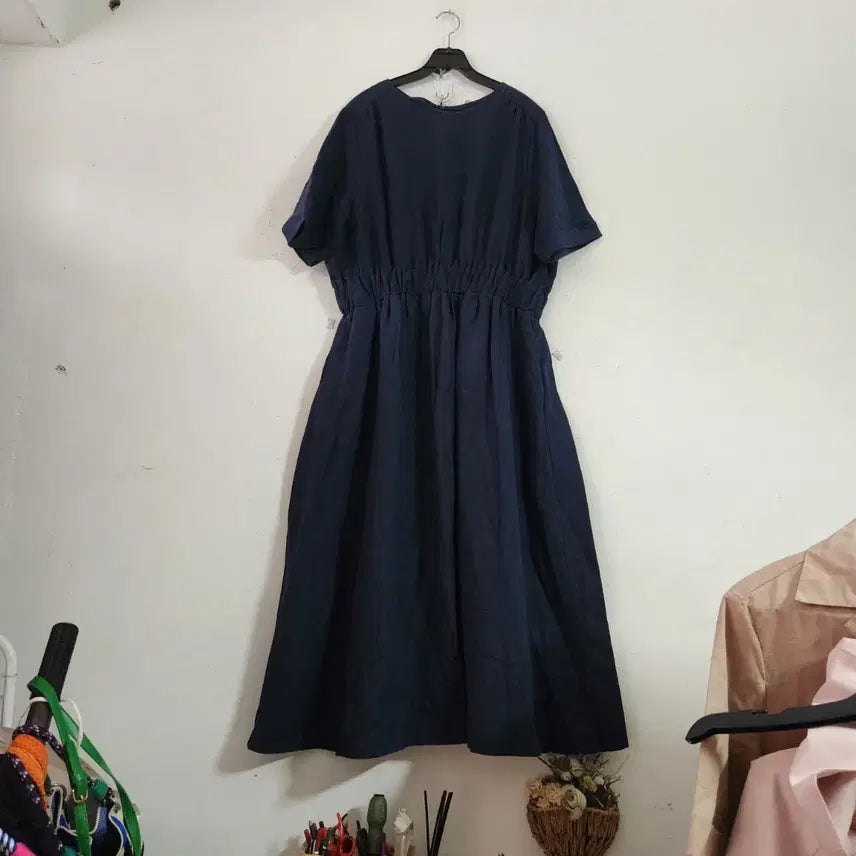 [BUNJANG] Navy Short Sleeve Dress / 네이비 반팔 원피스