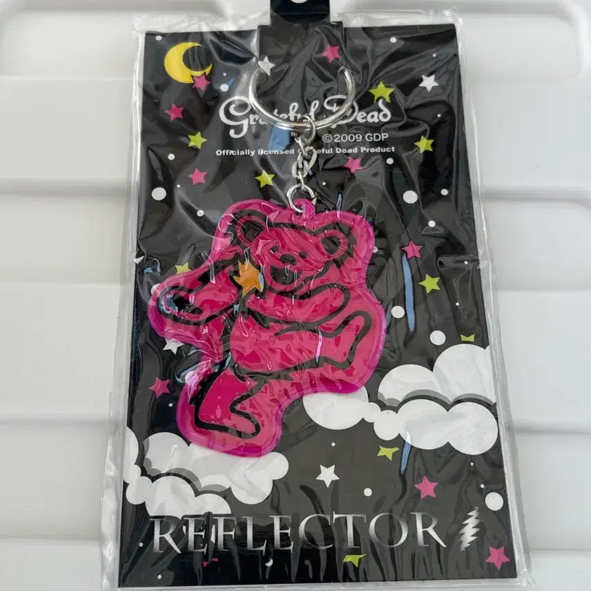 [BUNJANG] Grateful Dead Dancing Bear Reflector Keychain Pink / 그레이트풀 데드 댄싱베어 리플렉터 키링 핑크