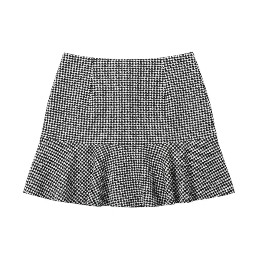 [BUNJANG] PIOTH Houndstooth Mini Skirt Women's L / 여성L/ PIOTH 하운드투스 미니스커트 38-132