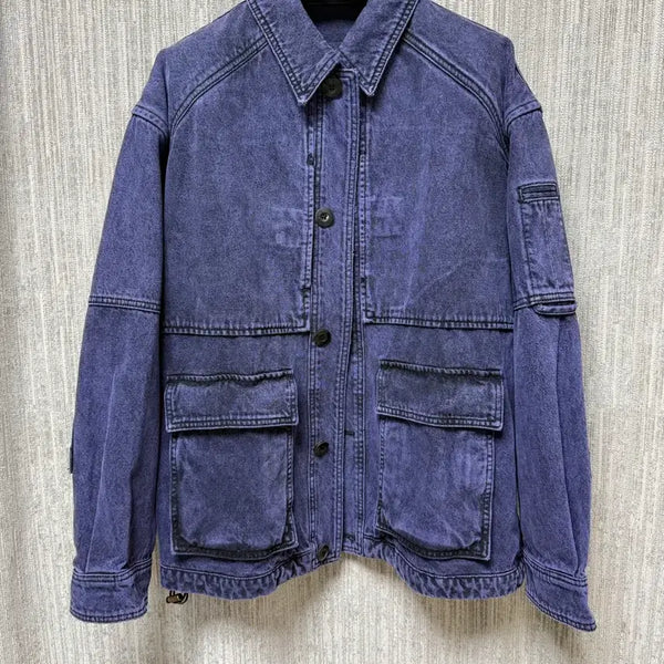 [BUNJANG] JUUN.J 23SS Purple Denim Work Jacket / (23ss)준지 퍼플 데님 워크 자켓(6장일괄 구매시 이상품 드립니다