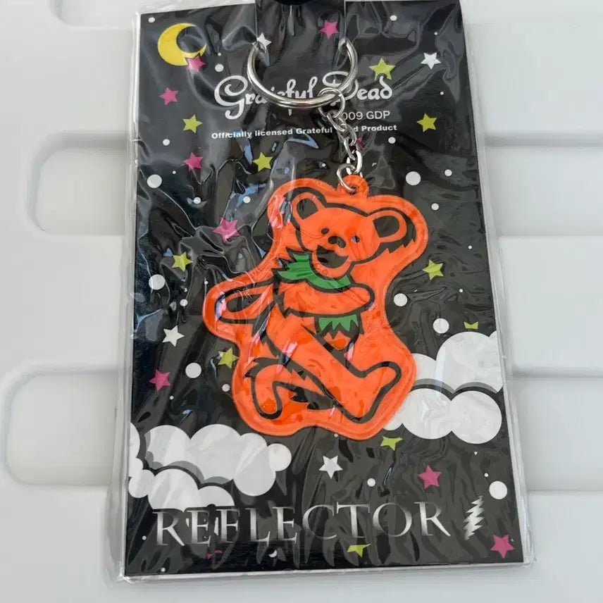 [BUNJANG] Grateful Dead Dancing Bear Reflector Keychain Orange / 그레이트풀 데드 댄싱베어 리플렉터 키링 주황