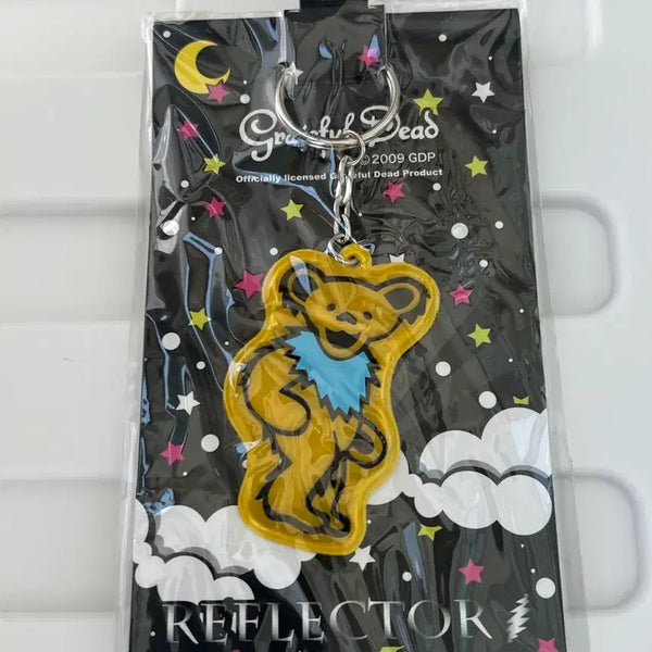 [BUNJANG] Grateful Dead Dancing Bear Reflector Keychain Yellow / 그레이트풀 데드 댄싱베어 리플렉터 키링 노랑
