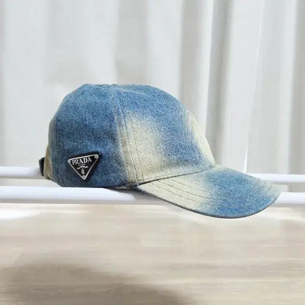 [BUNJANG] Prada Denim Baseball Cap Light Blue / 프라다 PRADA 데님 베이스볼 캡 라이트 블루