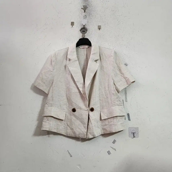 [BUNJANG] Beige Half-Sleeve Blazer / 숲.반팔 블레이저 베이지