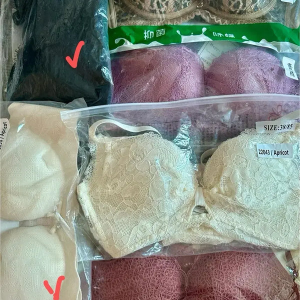 [BUNJANG] Women's Wireless Lingerie Set Bundle (6 Pieces) / 노와이어속옷세트 6종일괄