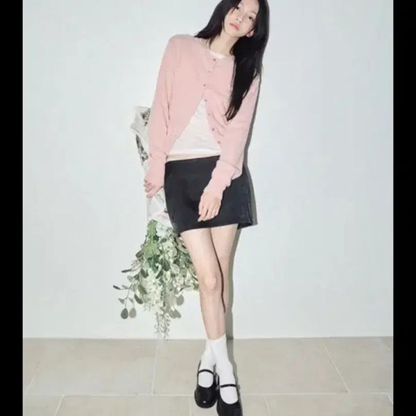 [BUNJANG] ODS Basic Wool Cardigan - Soft Pink / ODS 오디에스 베이직 울 가디건 소프트 핑크