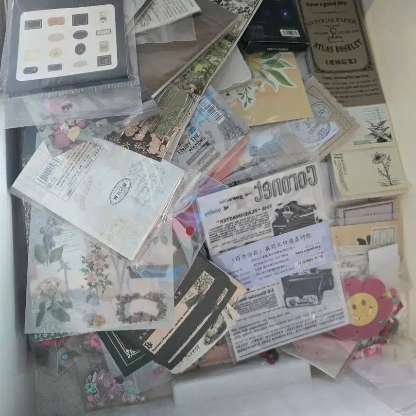 [BUNJANG] Diarise Sticker Bundle Set with Storage Drawer / 다꾸 일괄 판매<설명 꼭 읽어주세요>