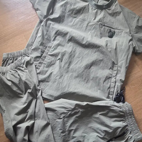 [BUNJANG] LifeWork Short Sleeve T-Shirt & Training Pants Set / 라이프워크반팔 티셔츠 & 트레이닝 팬츠 세트