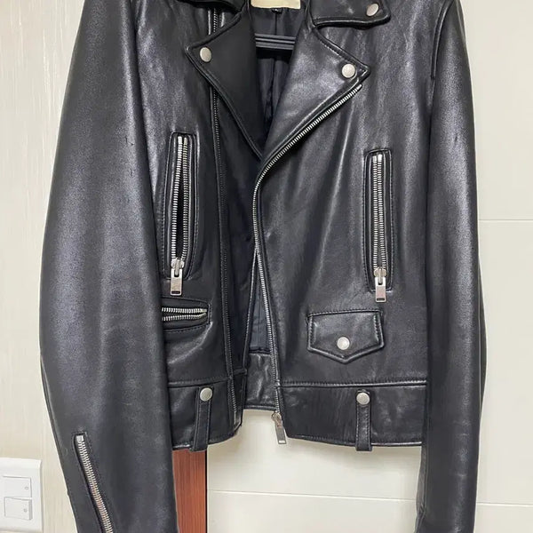 [BUNJANG] Lambskin Leather Rider Jacket / 램스킨 양가죽 라이더 자켓