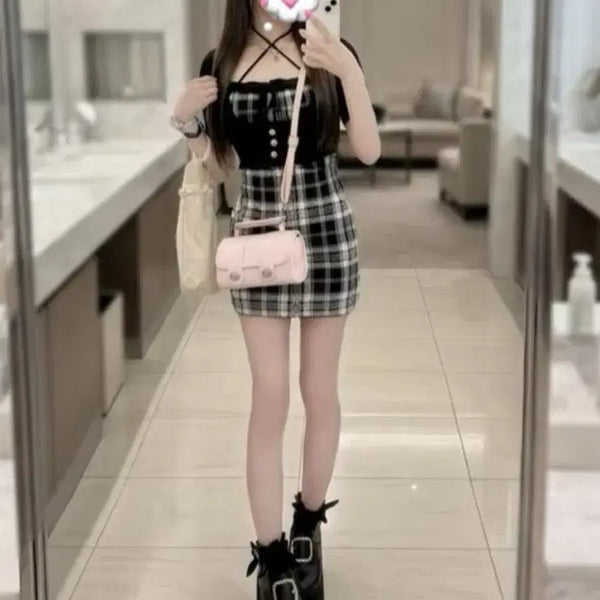 [BUNJANG] GRL Knit Dress / Grl 그레일 니트 원피스 스나계 걸리 지뢰계