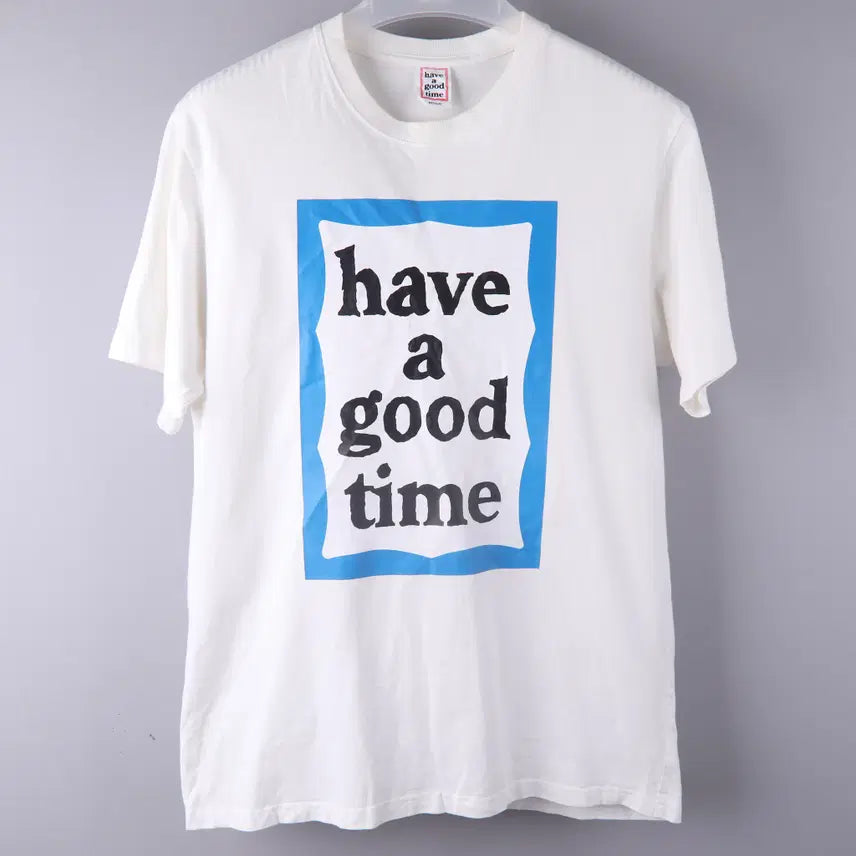 [BUNJANG] Have a Good Time White T-Shirt (M) / 헤브어굿타임 화이트 반팔 티셔츠 (M)
