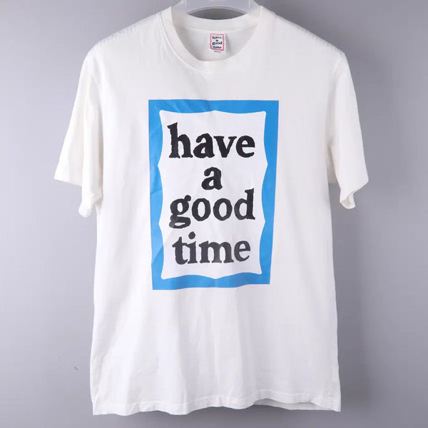 [BUNJANG] Have a Good Time White T-Shirt (M) / 헤브어굿타임 화이트 반팔 티셔츠 (M)