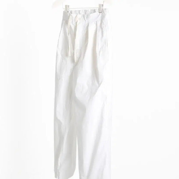 [BUNJANG] DOKUHMENT Tucked Painter Pants White / 도큐먼트 Tucked Paintet pants white
