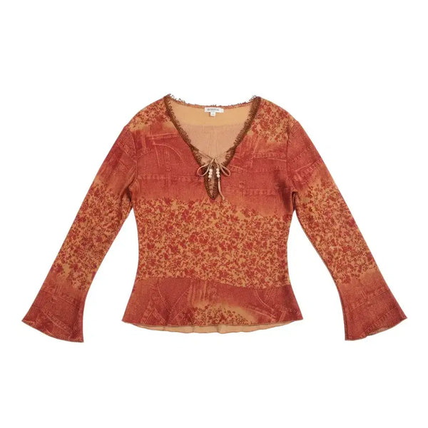 [BUNJANG] Women's Unbalanced Floral Blouse / 여성F/ 언밸런스 잔꽃 블라우스BR 38-28