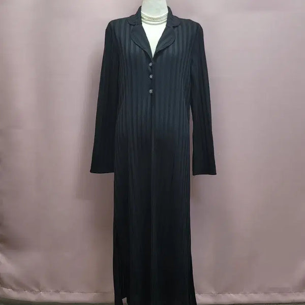 [BUNJANG] Luxury Lapel Knit Long Cardigan / 럭셔리 카라 니트 롱가디건