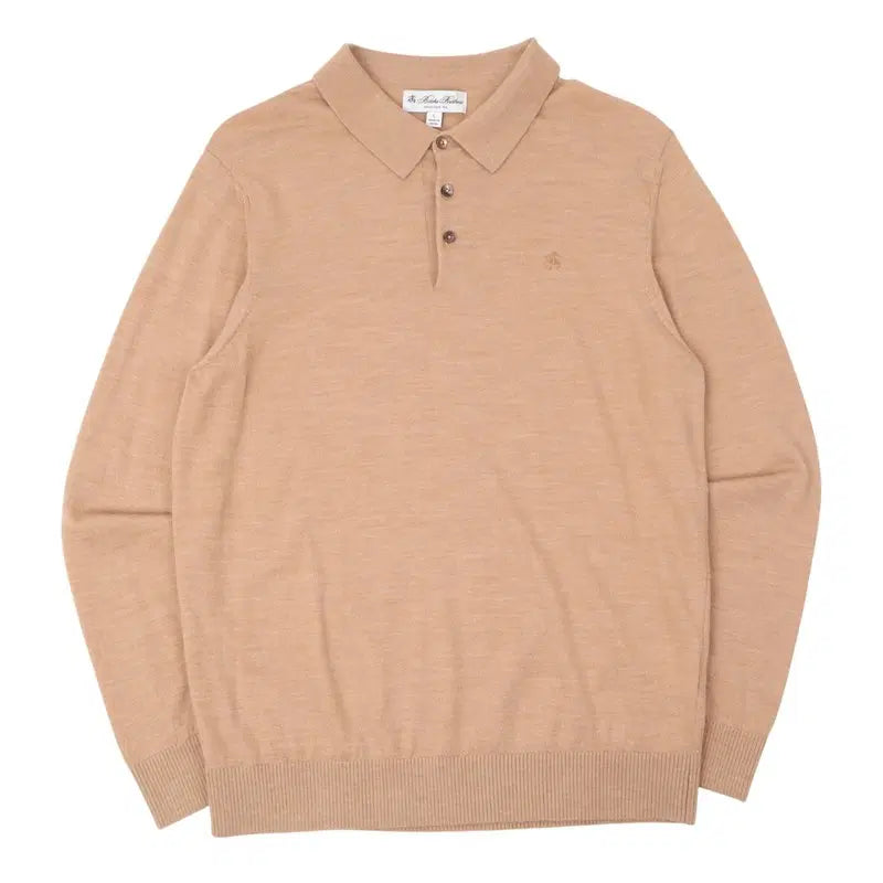 [BUNJANG] Brooks Brothers Beige Wool Button-Up Knit Sweater L / 브룩스브라더스 베이지 울 버튼업 니트