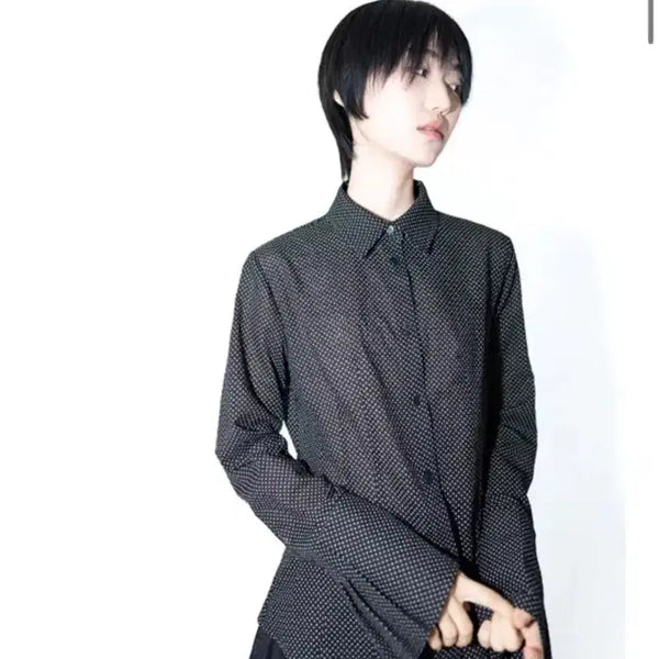 [BUNJANG] Eunoia Slim Fit Dot Shirt / 유노이아 Slim Fit Dot Shirt