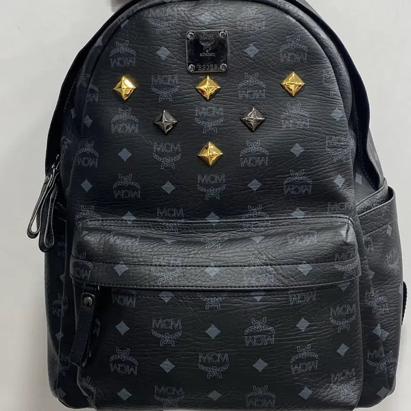 [BUNJANG] MCM Visetos Backpack Medium Black / [선착순/처분] 미사용 MCM 비세토스 백팩 블랙 미디움