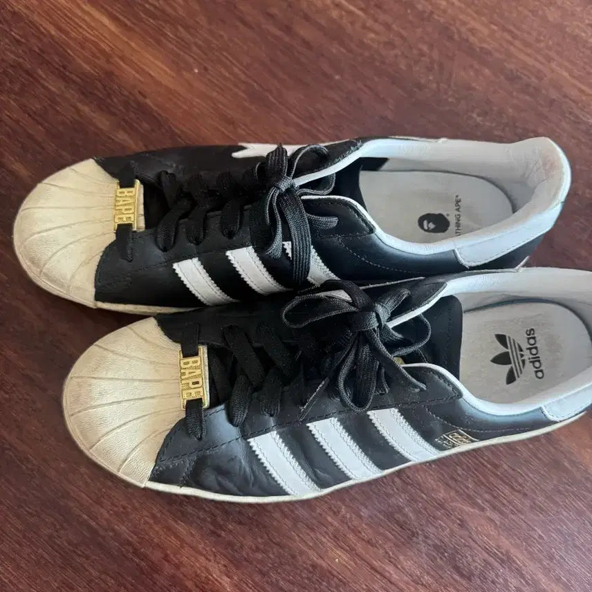 [BUNJANG] Adidas Bape Superstar Black/White Collaboration Sneakers / 아디다스 베이프 슈퍼스타 블랙/화이트 (급처)