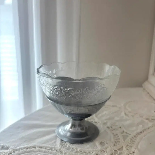 [BUNJANG] Vintage Fruit Pattern Glass Dessert Bowl / 빈티지 디저트볼