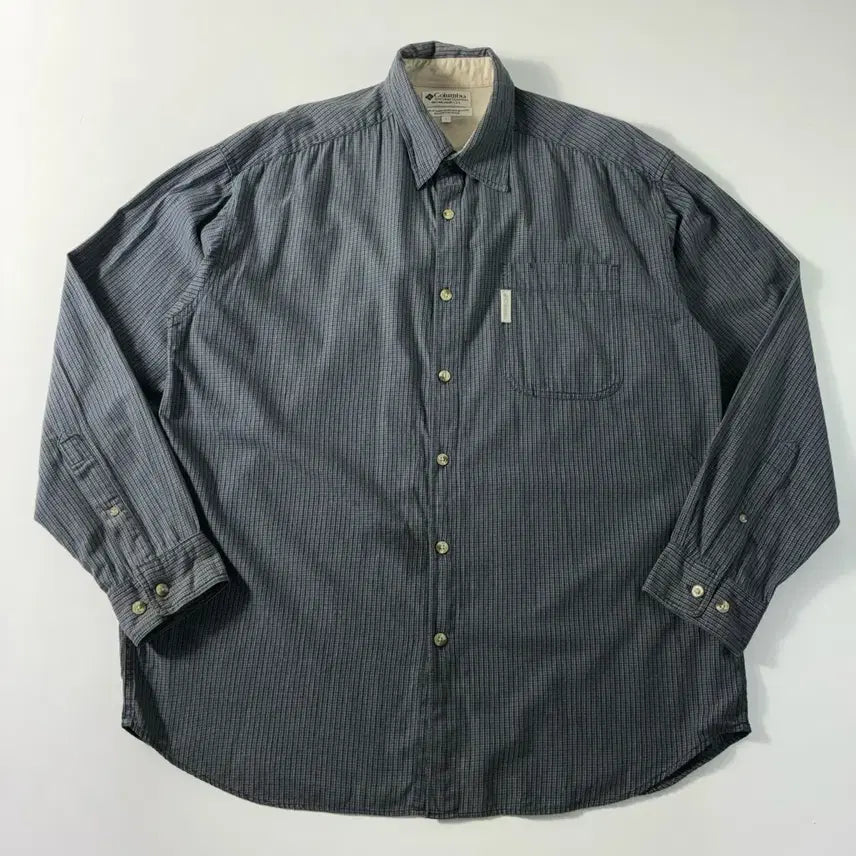 [BUNJANG] Columbia Cotton Check Shirt / Columbia  컬럼비아 로고 코튼 체크 셔츠