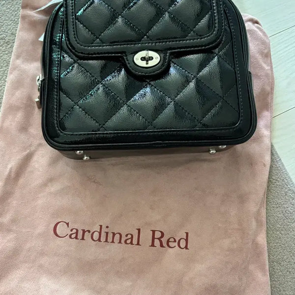 [BUNJANG] Cardinal Red Two Art Bag Black Silver / 카디널레드 투아트백 블랙은장