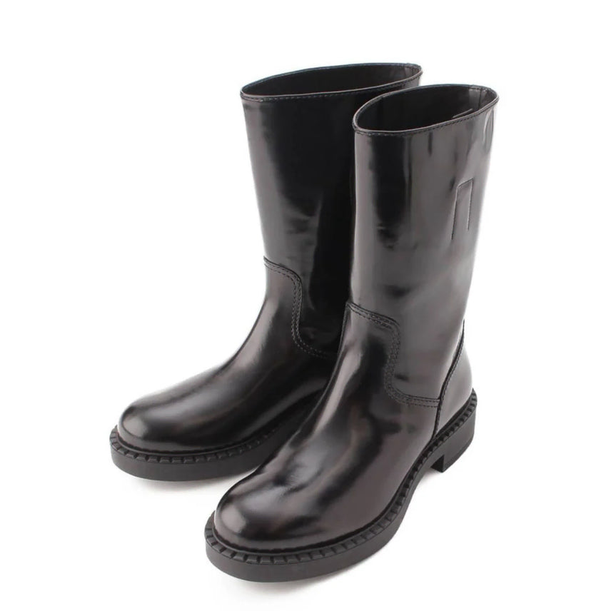 [BUNJANG] Prada Calf Leather Mid Boots UK 7 / 프라다 바이커 부츠 uk7