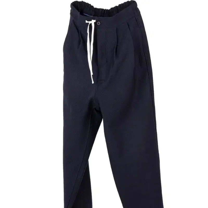 [BUNJANG] Document Wool Twill Tuck Pants Navy / 도큐먼트 울 트윌 턱 팬츠 네이비