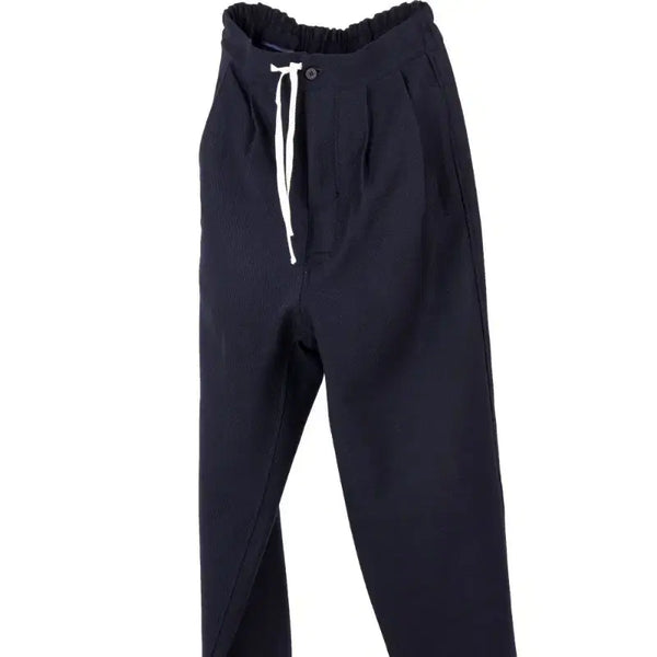 [BUNJANG] Document Wool Twill Tuck Pants Navy / 도큐먼트 울 트윌 턱 팬츠 네이비