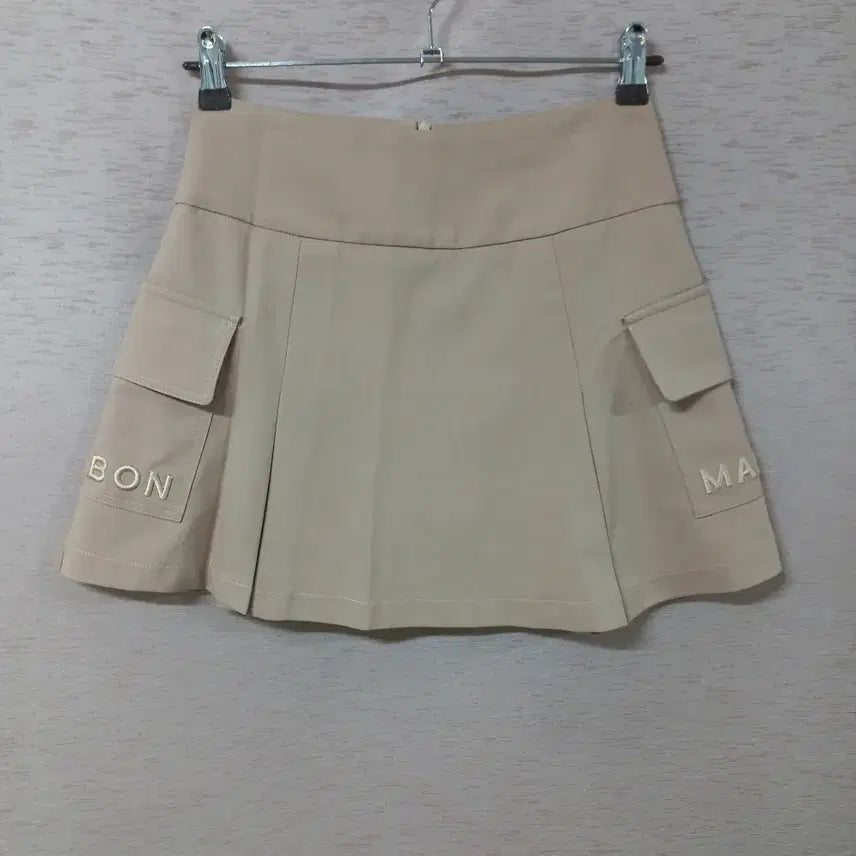 [BUNJANG] Malbon Pleated Skirt Beige / B9-3/말본 속바지 베이지 주름 스커트 봄가을 여성