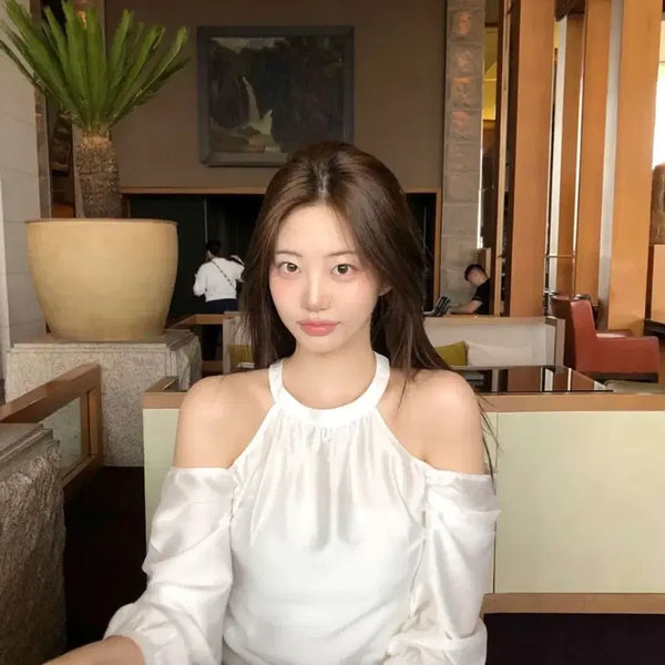 [BUNJANG] Jenio Swan Blouse (White) / 제니오 스완 블라우스 (화이트)