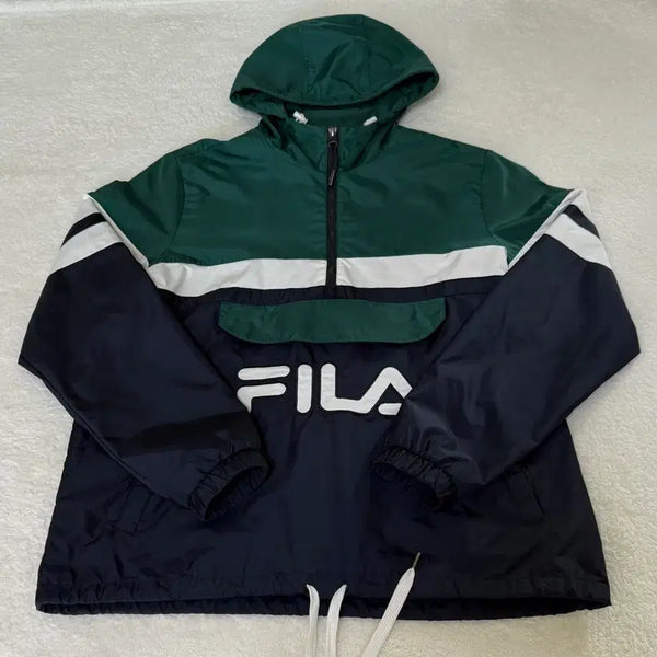 [BUNJANG] Fila Old School Anorak Windbreaker Jacket / 휠라 올드스쿨 아노락 바람막이 100