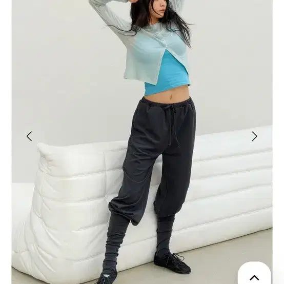 [BUNJANG] Movewarm Knee Drape Pants Charcoal Size S / 무브웜 knee drape pants