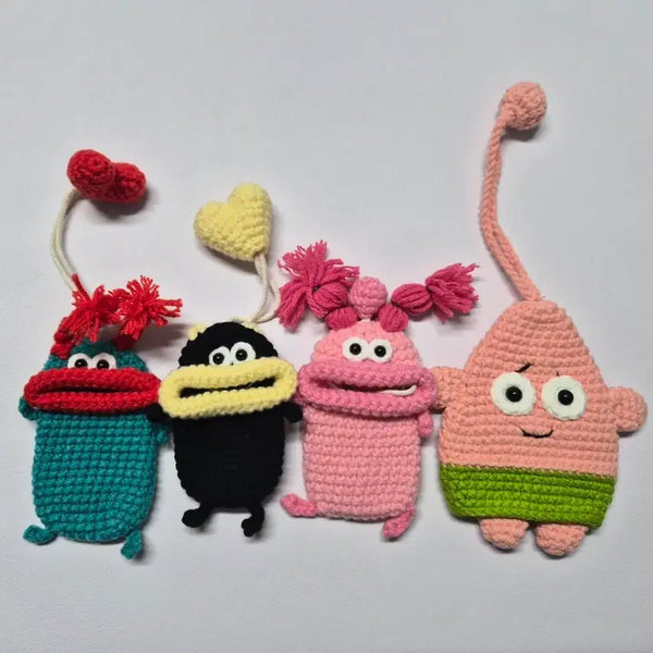 [BUNJANG] Hand-knitted Mini Key Case Keychain / (새상품) 뜨개 미니 몬스터 키케이스 키링