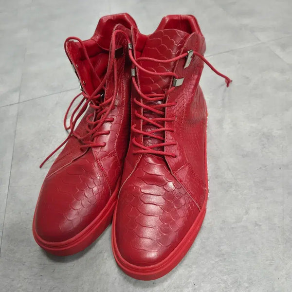 [BUNJANG] Philipp Plein Snake Embossed Leather Boots / 필립 플레인 스네이크 엠보 천연소가죽 43