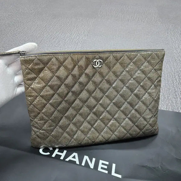 [BUNJANG] Chanel Quilting Clutch Large / [특가][정품] 샤넬 퀄팅 클러치 라지