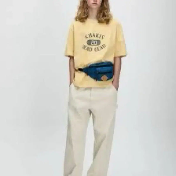 [BUNJANG] Khakis Major Short Sleeve T-Shirt Yellow / [m] Khakis Major short sleeve t shirts