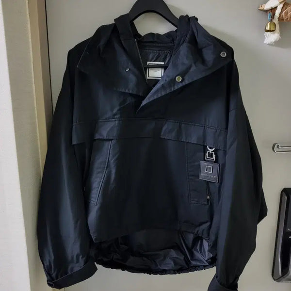 [BUNJANG] Wooyoungmi Nylon Hooded Windbreaker Anorak Size 48 Black / 매장판 48 우영미 나일론 후드 바람막이 아노락