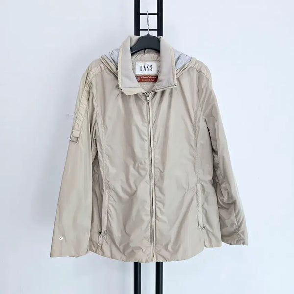 [BUNJANG] DAKS Hooded Windbreaker Jacket Beige / 정품 닥스 DAKS 후드 바람막이 자켓 베이지