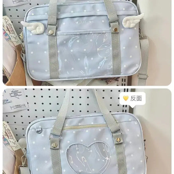 [BUNJANG] Mizuiro JK Bag with Angel Omamori Charm / jk미즈이로 가방 서브컬쳐 텐시계