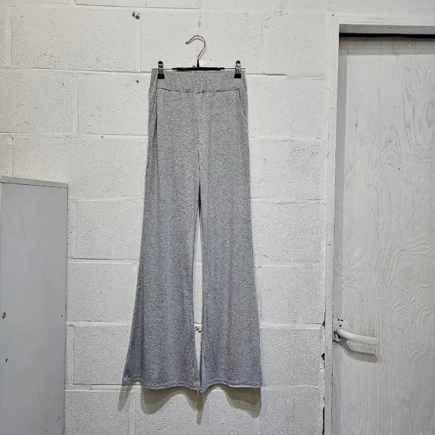 [BUNJANG] Bell Bottom Wide Banding Sweatpants - Gray / 나팔 와이드밴딩 츄리닝 바지- 그레이