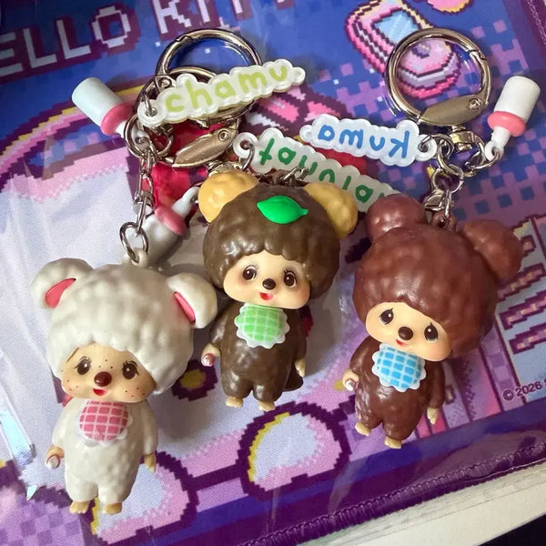 [BUNJANG] Monchhichi Random Keyring / gs25 몬치치 랜덤키링 새상품